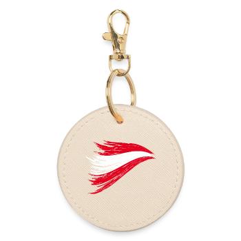 stormy Austrian flag frayed - Round Keyring - oyster - Front