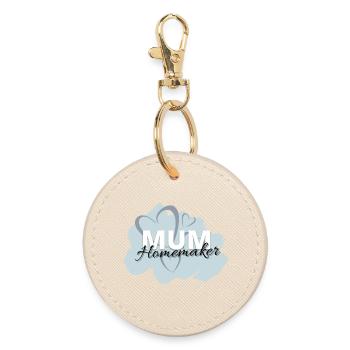 Mum Homemaker - Round Keyring - oyster - Front