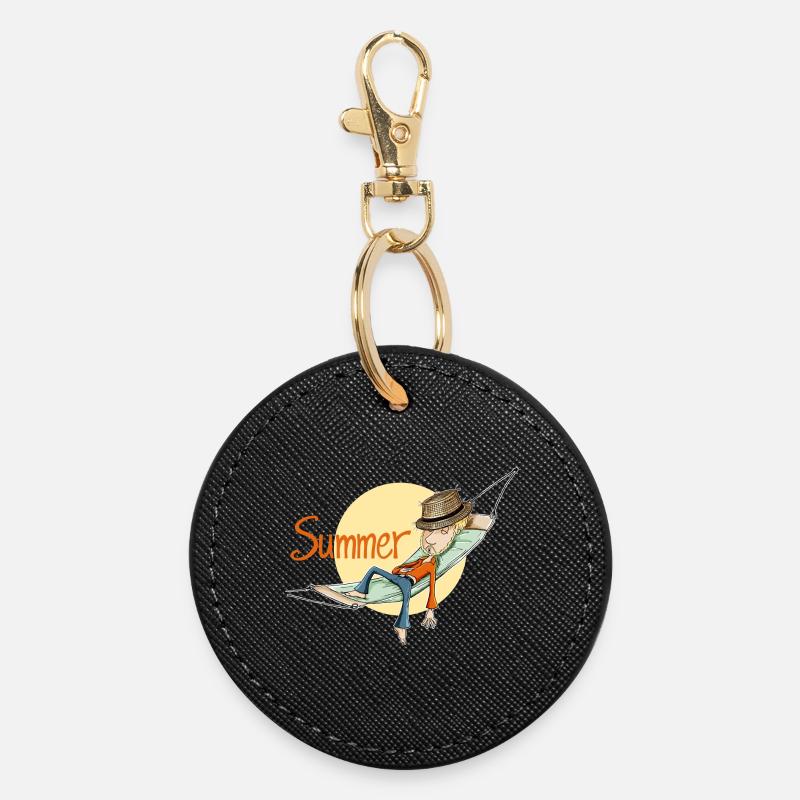 Buzzer - Porte-clés rond - noir