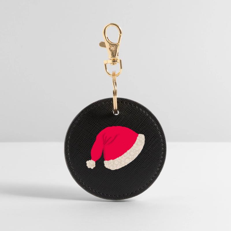 Christmas hat without text Round Keyring