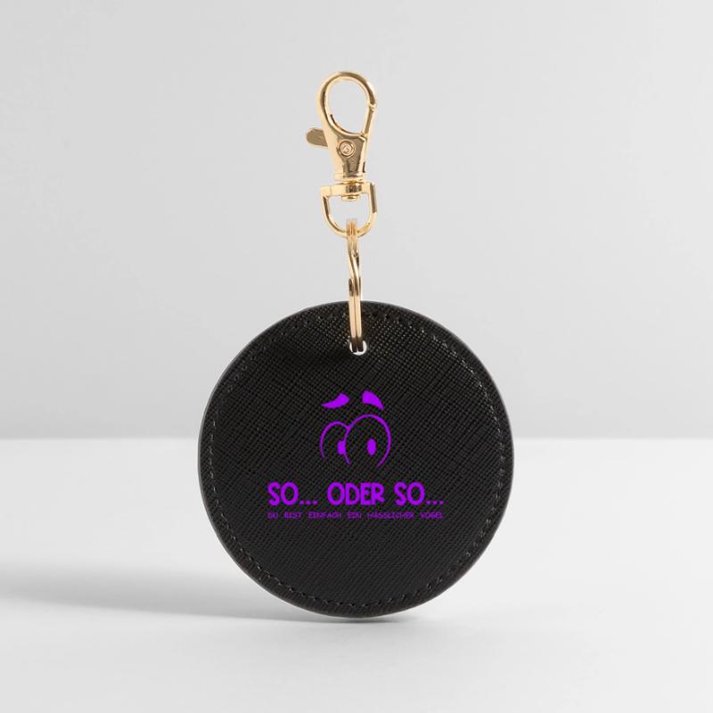 So...Oder So: Hässlicher Vogel - Lila Runder Schlüsselanhänger