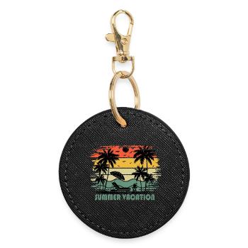 Summer vacation - Round Keyring - black - Front