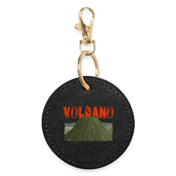 Volcano | Volcano | Vulcano - Round Keyring - black - Front