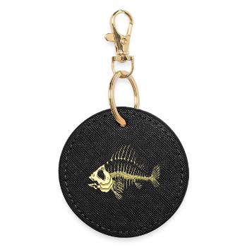 Poisson - Porte-clés rond - noir - Devant