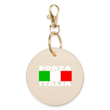 FORZA ITALIA - Round Keyring - oyster - Front