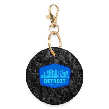 Ligne d’horizon de Détroit - Porte-clés rond - noir - Devant