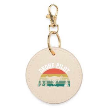 Drone Pilot - Round Keyring - oyster - Front