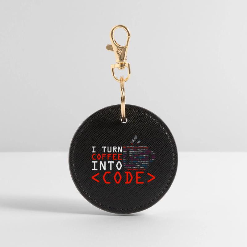 Les programmeurs génèrent du code à partir de café Porte-clés rond