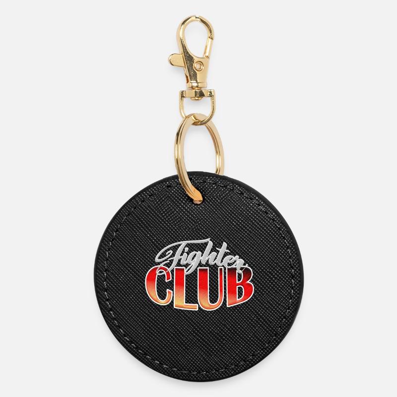 Fighter Club Shirt - Round Keyring - black