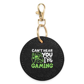 Gaming Gamer - Runder Schlüsselanhänger - Schwarz - Vorne