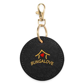BUNGALOVE - Round Keyring - black - Front