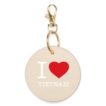 I LOVE VIETNAM - Runder Schlüsselanhänger - Auster - Vorne