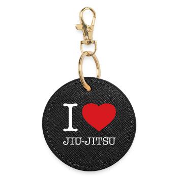 J’ADORE LE JIU-JITSU - Porte-clés rond - noir - Devant