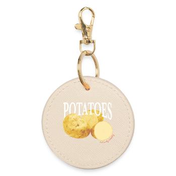 Pommes de terre – Retro Vegetable Statement - Porte-clés rond - huître - Devant