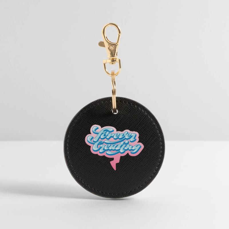 Forever Creating – Artistic Typography Round Keyring