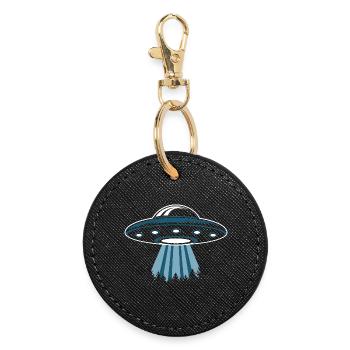 UFO Lover - Round Keyring - black - Front