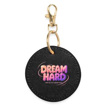 Dream Hard - Runder Schlüsselanhänger - Schwarz - Vorne