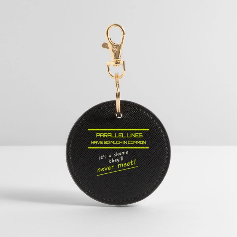 Funny Parallel Lines Math Tee Round Keyring