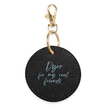 Dyor for my Real Friends - Runder Schlüsselanhänger - Schwarz - Vorne