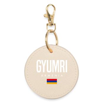 Gyumri Armenia - Round Keyring - oyster - Front