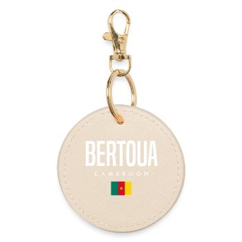 Bertoua Kamerun Kameruner - Runder Schlüsselanhänger - Auster - Vorne