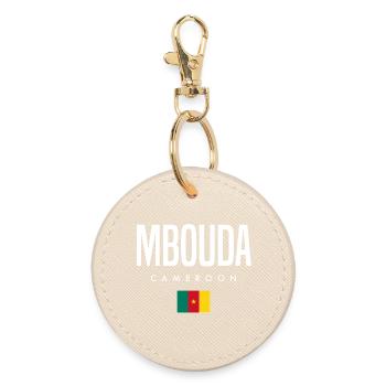Mbouda Kamerun Kameruner - Runder Schlüsselanhänger - Auster - Vorne