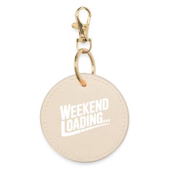 Weekend Loading - Round Keyring - oyster - Front
