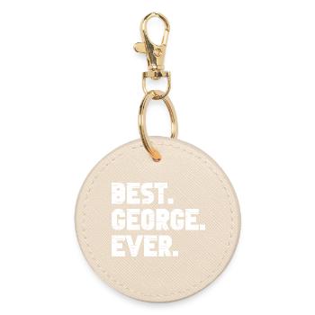 Best George Ever Geschenk Spruch - Runder Schlüsselanhänger - Auster - Vorne