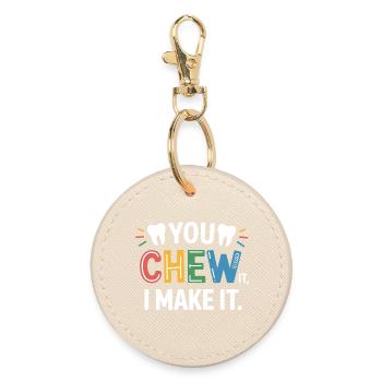 Dental Ceramics Technician Art  - Round Keyring - oyster - Front