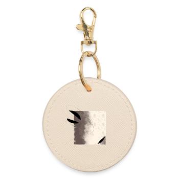Abstract shadows and light surfaces - Round Keyring - oyster - Front