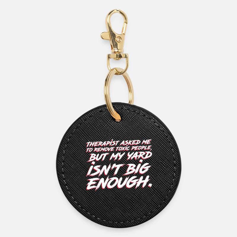 Ein größerer Garten muss her - Runder Schlüsselanhänger - Schwarz