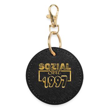 Social 1997 - Round Keyring - black - Front
