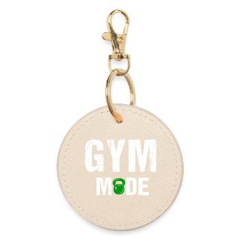 Bodybuilding Fitness Vintage Gym Athleten Workout - Runder Schlüsselanhänger - Auster - Vorne