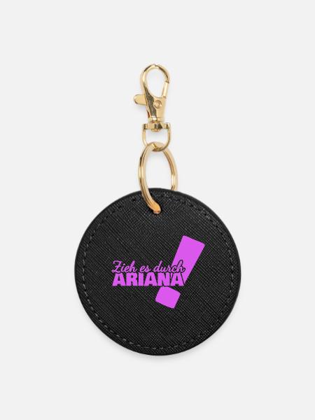 Geschenk für Ariana - Runder Schlüsselanhänger - Schwarz