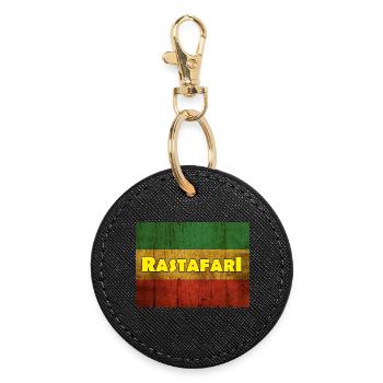 RASTAFARI - Runder Schlüsselanhänger - Schwarz - Vorne