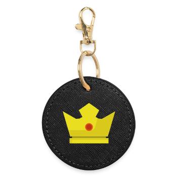 Crown - Round Keyring - black - Front