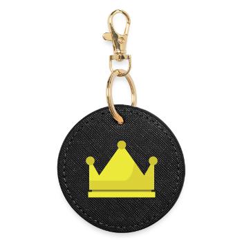 Crown - Round Keyring - black - Front