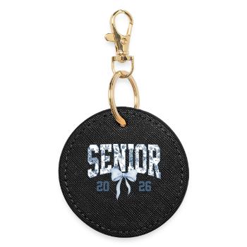 Senior 2026 Floral - Porte-clés rond - noir - Devant