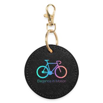 Eleganz in Bewegung Fahrrad - Runder Schlüsselanhänger - Schwarz - Vorne