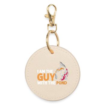 I Am The Guy With The Pond Koi Lover Hobby Fun - Runder Schlüsselanhänger - Auster - Vorne