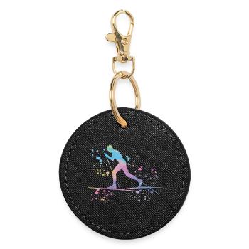 Ski de fond Ski de fond - Porte-clés rond - noir - Devant