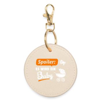 Spoiler : Ça va être un bébé - Porte-clés rond - huître - Devant