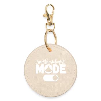 Anesthesiologist Mode On Anesthesia - Round Keyring - oyster - Front