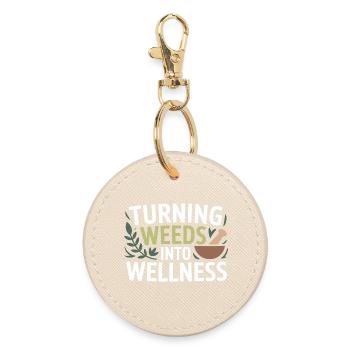 Certified Clinical Phytotherapy Specialist Gear  - Round Keyring - oyster - Front