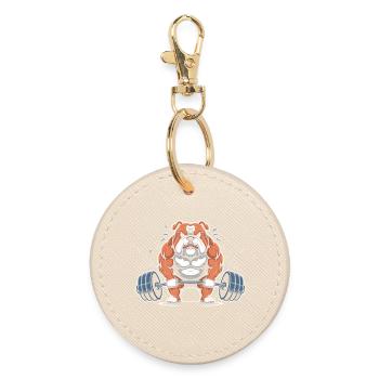 Levage de bouledogues puissants - Porte-clés rond - huître - Devant