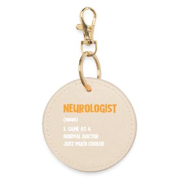 Neurologue disant : Médecin exceptionnel - Porte-clés rond - huître - Devant