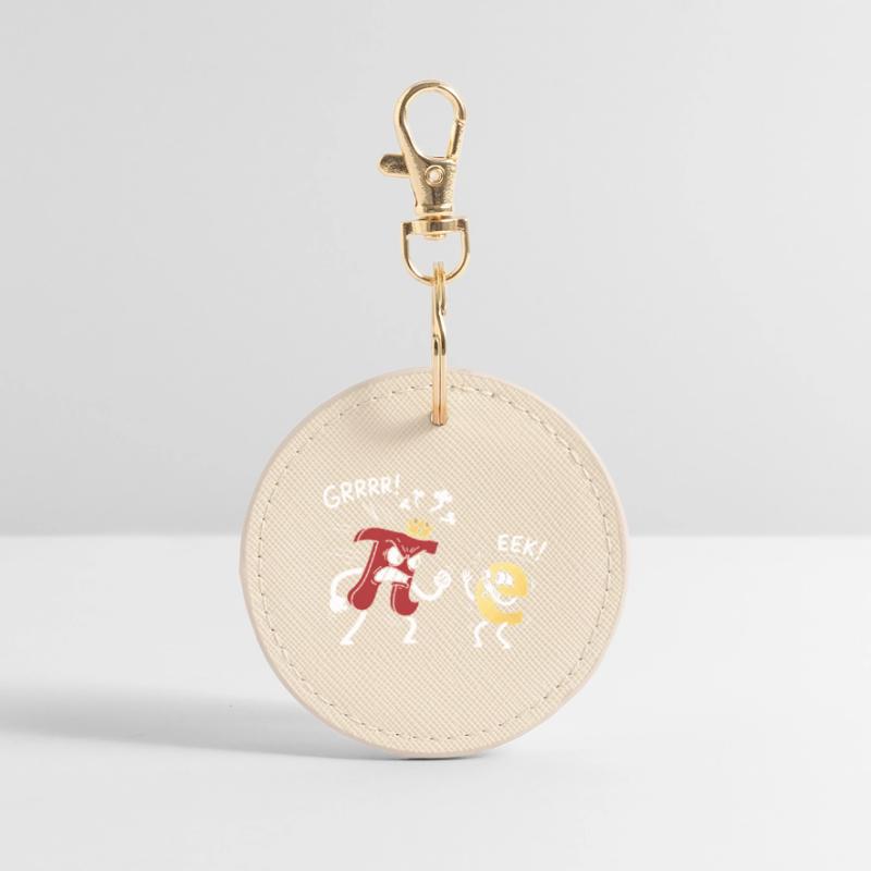 Mathematics Constants Pi Threatened e Comic Round Keyring