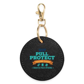 Rip Pull Protect Trading Cards Booster Pack - Runder Schlüsselanhänger - Schwarz - Vorne