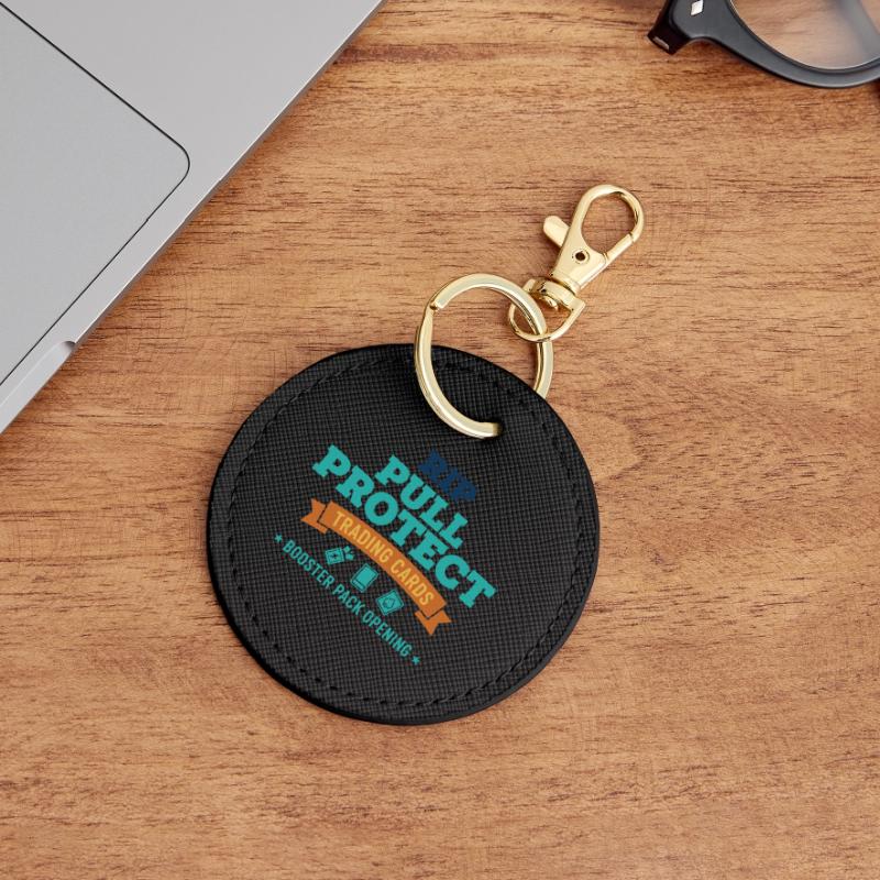 Rip Pull Protect Trading Cards Booster Pack Round Keyring