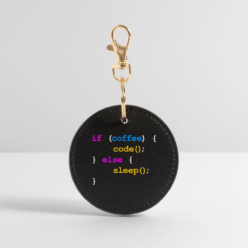 Kein Kaffee Kein Code Programmierer Informatiker Runder Schlüsselanhänger